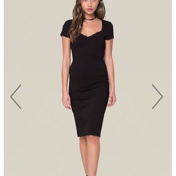 Bebe Lucille lace trim pointe dress - Picture 1 of 7